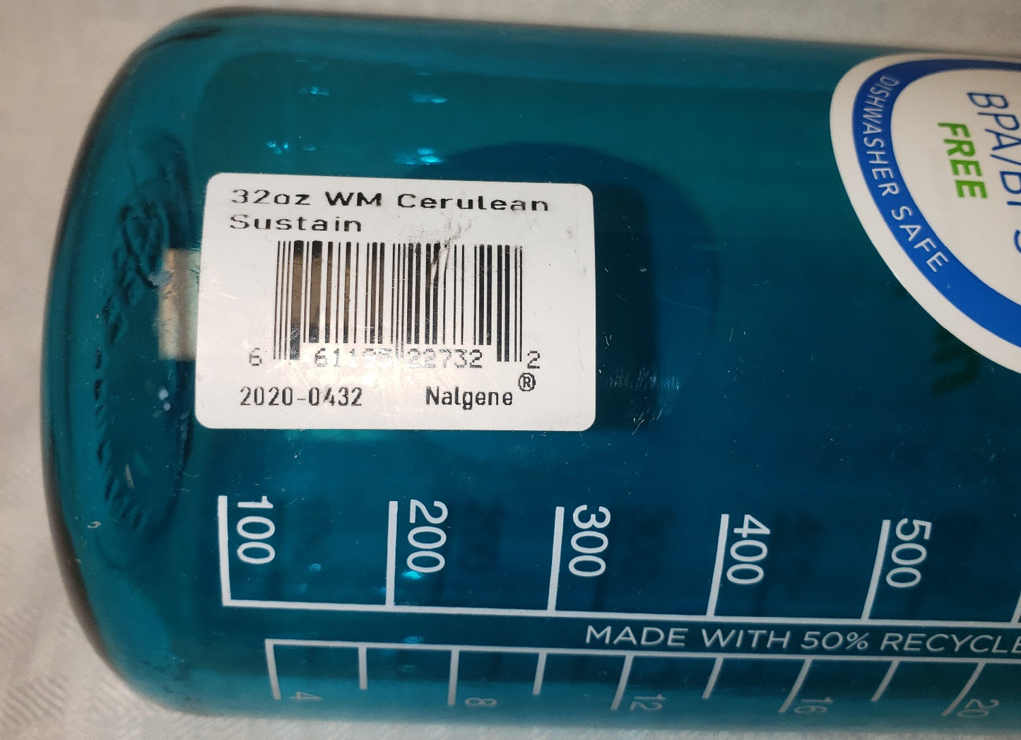 Nalgene Wide Mouth 32 oz Sustain Bottle Cerulean 2020-0432
