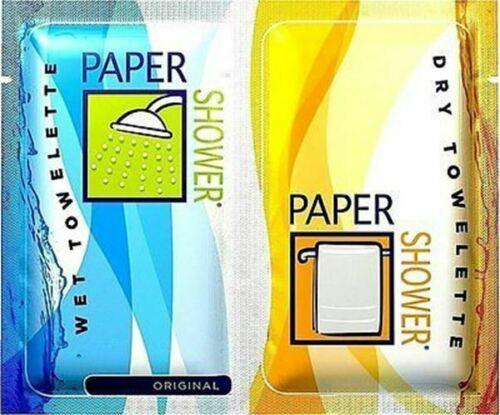 Paper Shower Original Body Wipes Wet & Dry Towelettes 10"x12" Towels 1-Pack