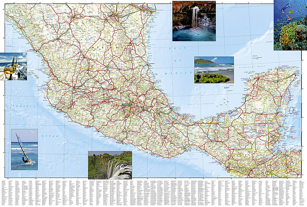 National Geographic Adventure Map Mexico AD00003108