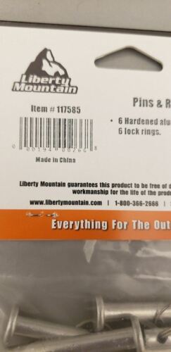 Liberty Mountain Clevis Pins & Lock Rings 6-Pack--External Frame Backpack Repair