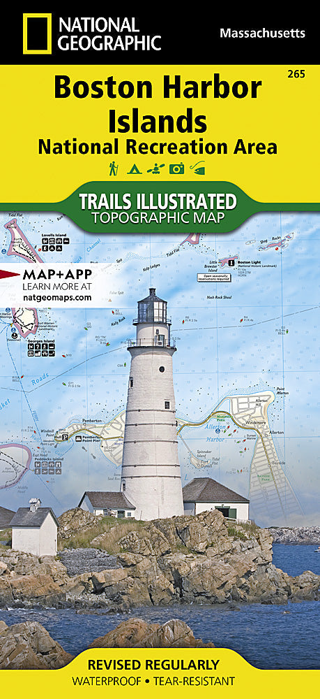 National Geographic Trails Illustrated MA Boston Harbor Islands Natl Rec Map TI00000265