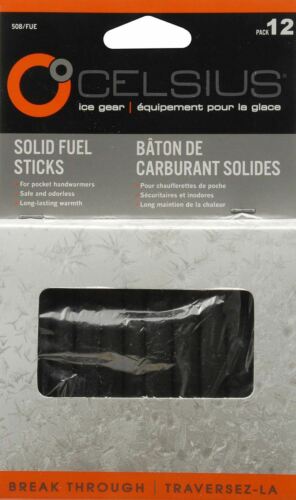 Celsius Solid Fuel Refill 12-Pack for Hand Warmer - Safe Odorless Warmth 508/FUE