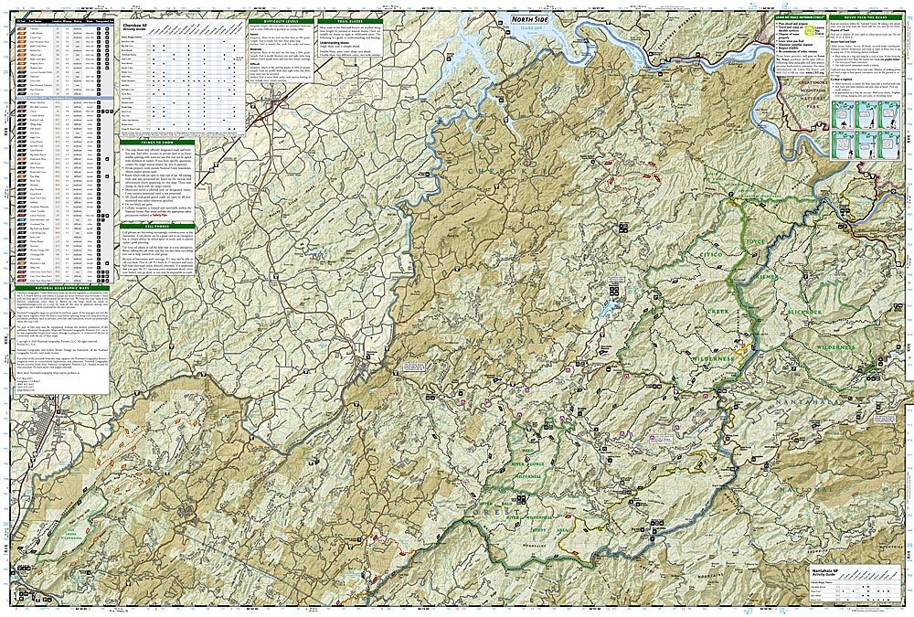 National Geographic Trails Illustrated TN Tellico and Ocoee Rivers Trail Map TI00000781