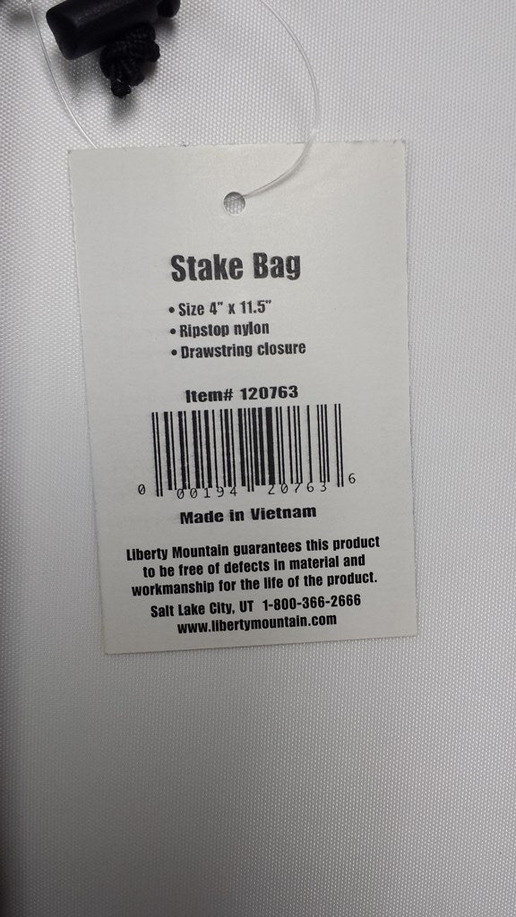 Liberty Mountain Stake Bag Tent Stakes Storage Sack 120763