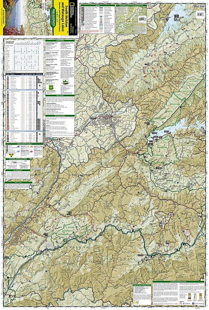 National Geographic Trails Illustrated TN/NC S Holston Lakes Trail Map TI00000783