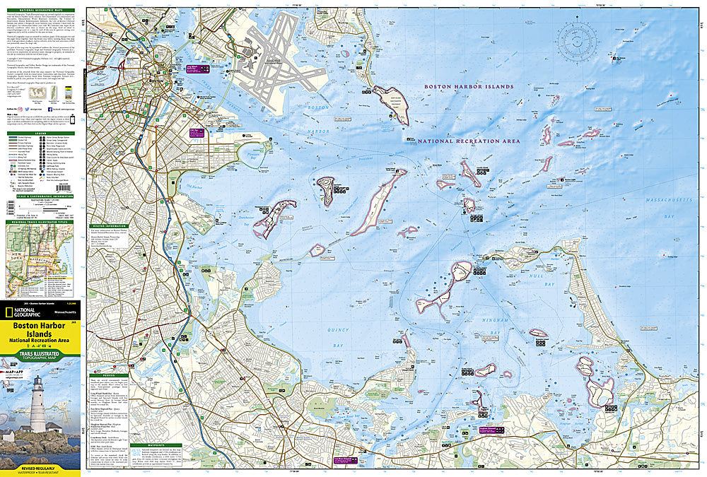 National Geographic Trails Illustrated MA Boston Harbor Islands Natl Rec Map TI00000265