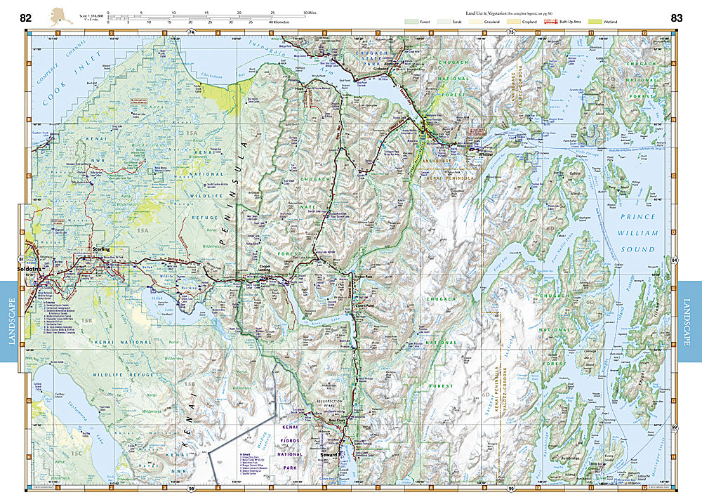National Geographic Alaska AK Benchmark Road & Recreation Atlas BE0BENAKAT