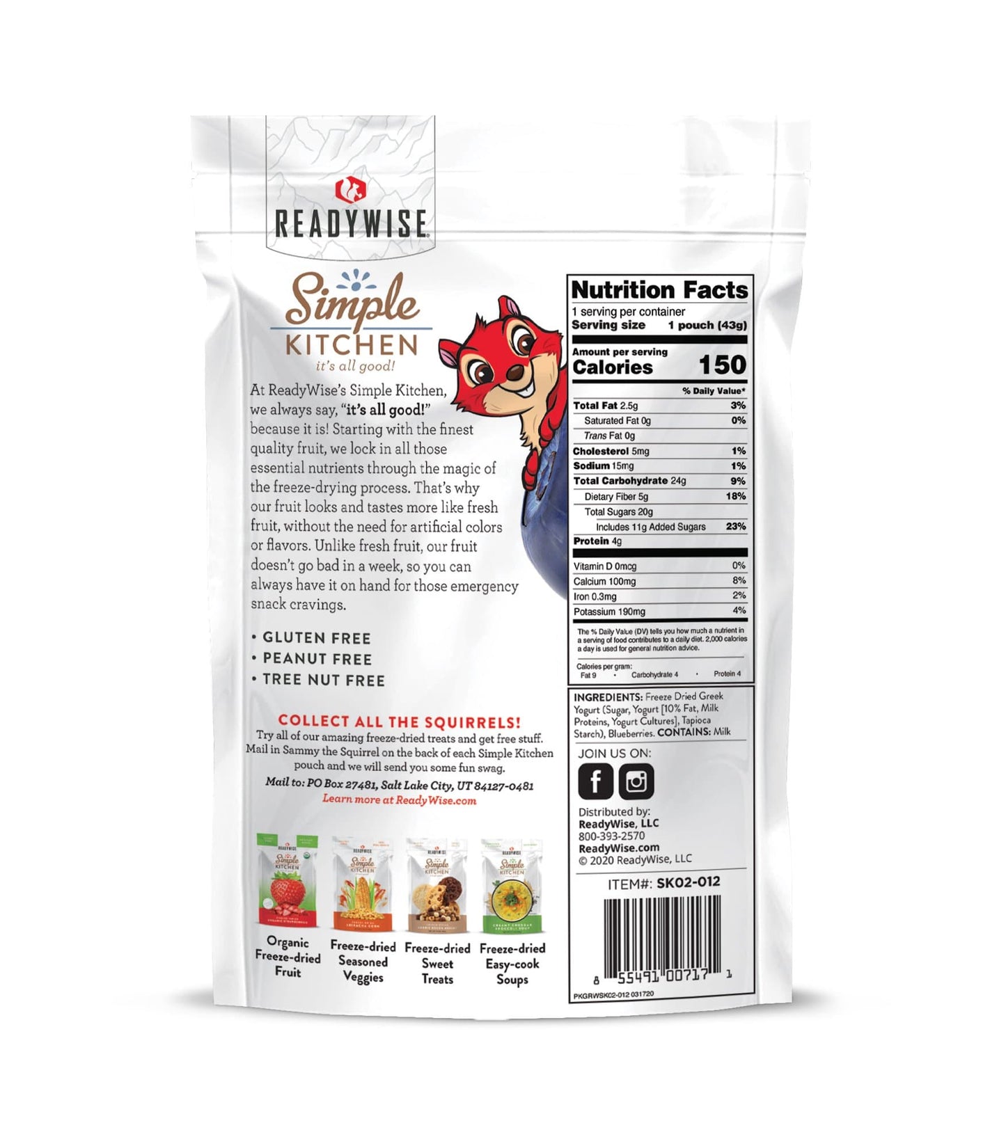 ReadyWise Simple Kitchen Blueberries & Yogurt SK02-012