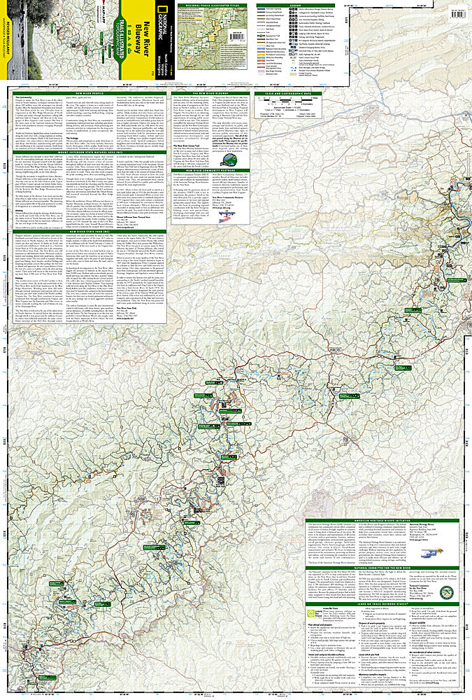 National Geographic NC River Blueway Trails Illustrated Map TI00000773