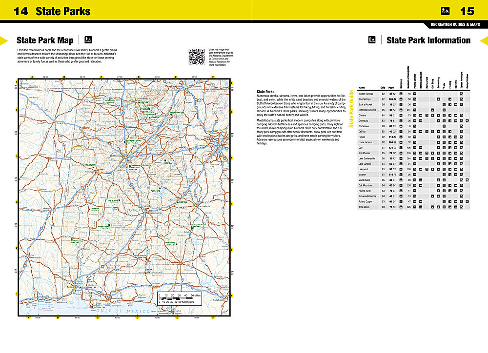 National Geographic Alabama Recreation Atlas Map Road & Topo Maps ST01020701