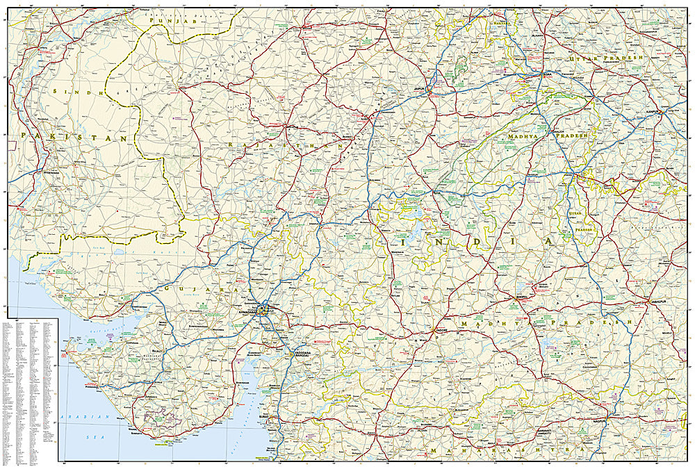 National Geographic Adventure Map India Northwest AD00003013