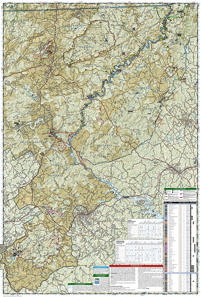 National Geographic GA/SC Brasstown Bald Chattooga Trails Illustrated Map TI00000778