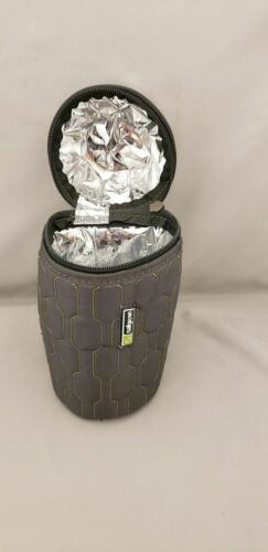 Nalgene Hand Held Insulated 32oz Bottle Sleeve/Carrier w/Zipper Closure Top Gray