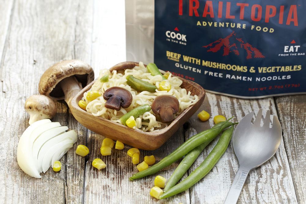 Trailtopia Gluten Free Beef w/Mushrooms & Vegetables Ramen Noodles 1 Serving