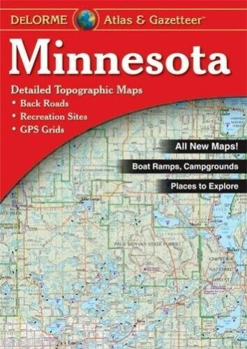 Delorme Minnesota MN Atlas and Gazetteer Topographic Road Maps