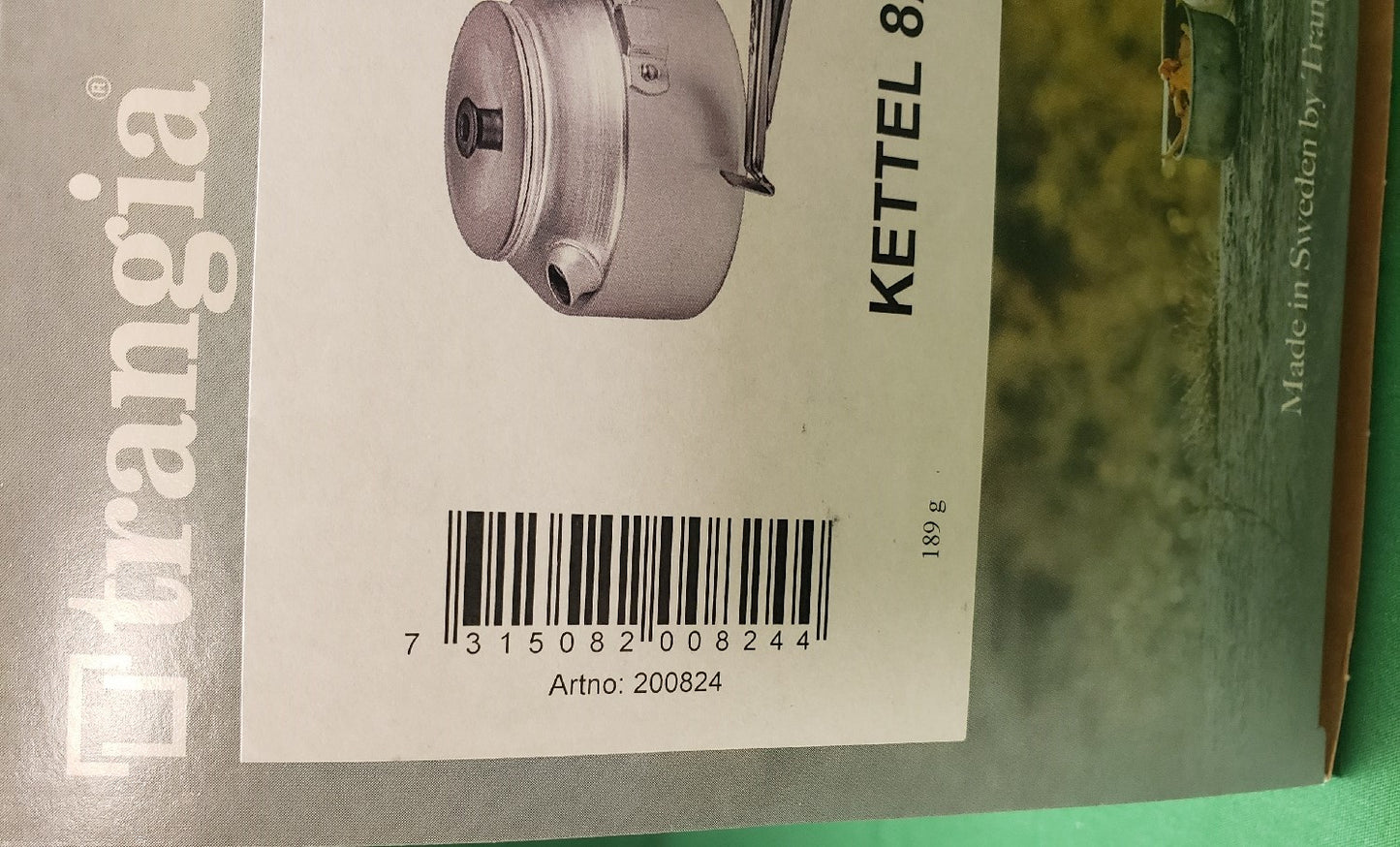 Trangia 0.9L Aluminum Kettle w/Lid & Removable Side Handle BF200824