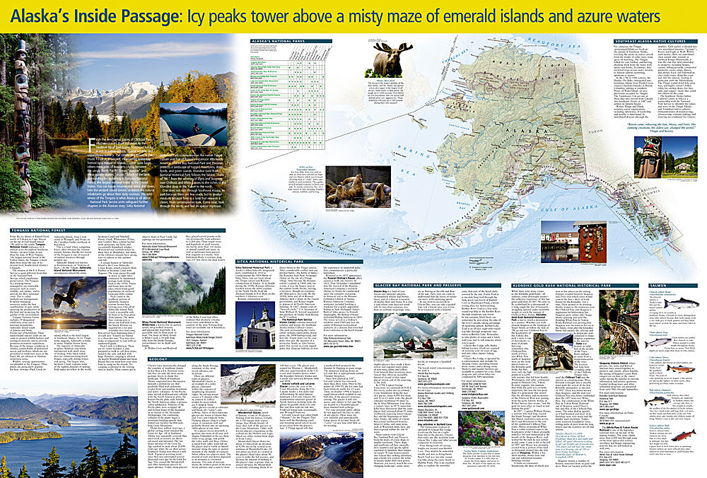 National Geographic Destination Touring Map Alaska's Inside Passage DM01020629