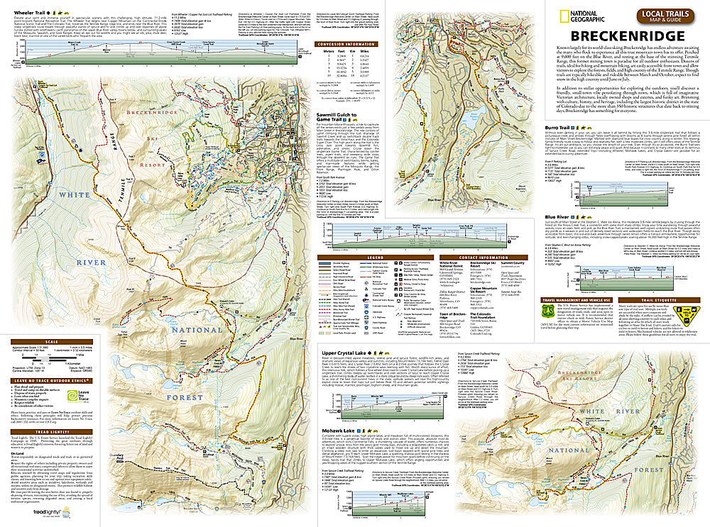 National Geographic Trails Illustrated Breckenridge CO Local Trails Map & Guide TI00000606
