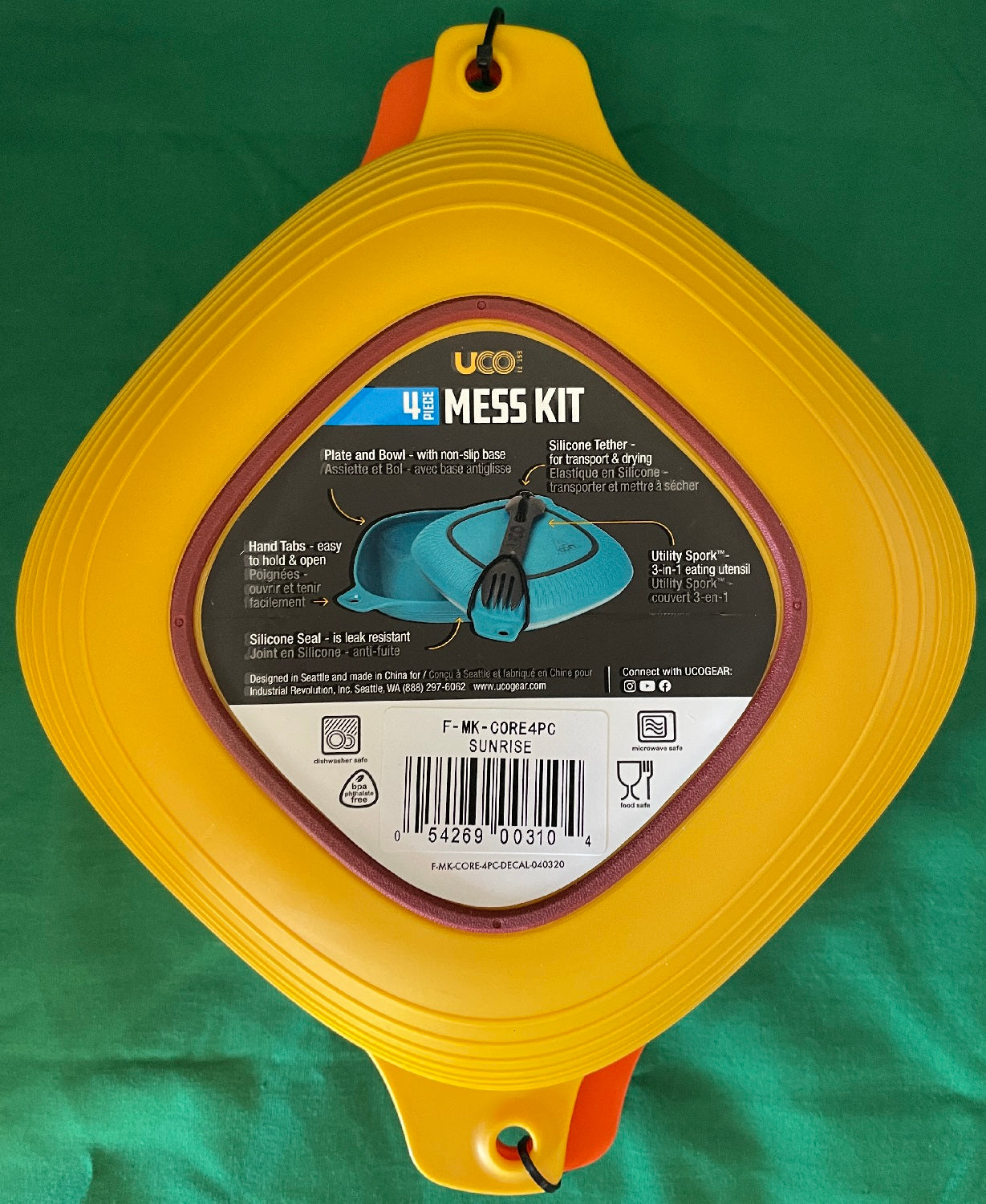 UCO 4-Piece Mess Kit Retro Sunrise F-MK-CORE4PC
