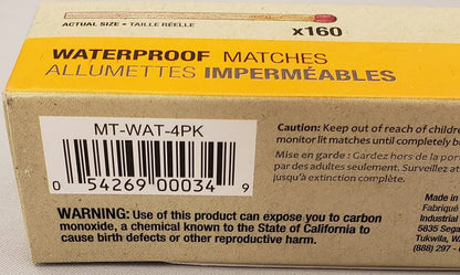 New UCO Waterproof Safety Matches MT-WAT-4PK