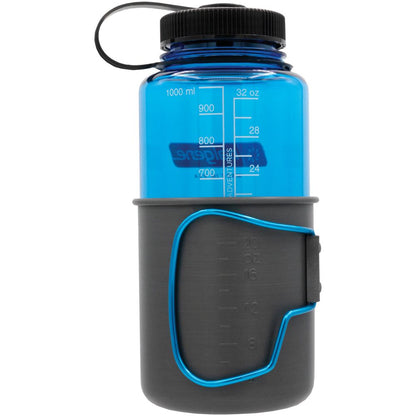 Olicamp Space Saver Mug Blue & Nalgene 32oz Wide Mouth Slate Blue Water Bottle Combo