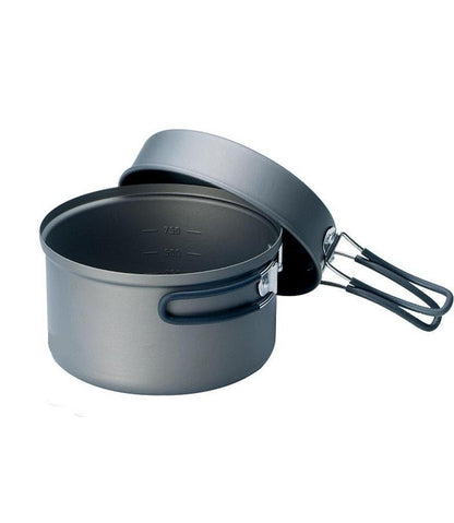 Kovea Solo Lite Hard Anodized Pot/Supalite Stove Set w/Fry Pan, Folding Handles