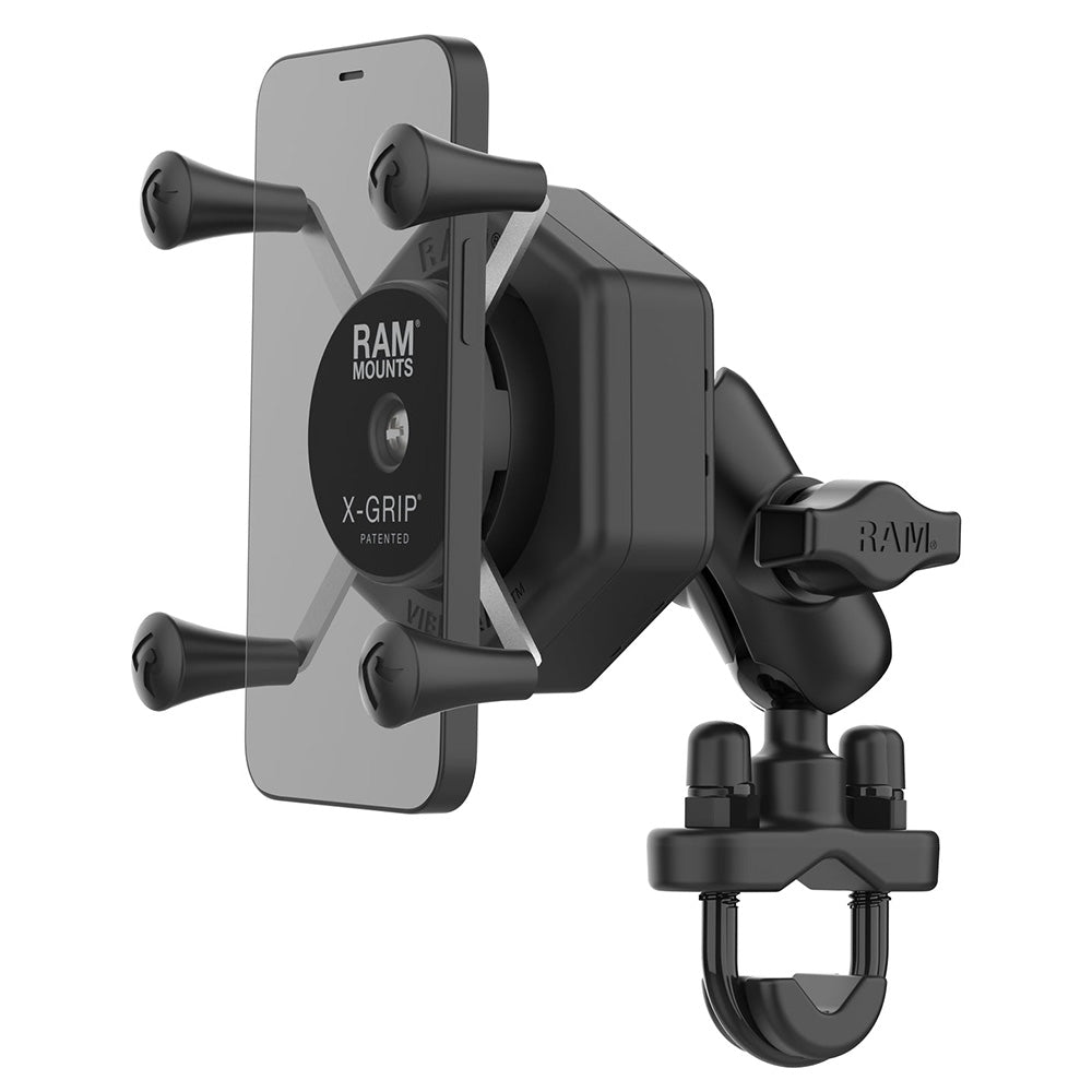 RAM Mount RAM X-Grip Phone Mount w/Vibe-Safe  U-Bolt Base - Short [RAM-B-149Z-A-UN7-462]