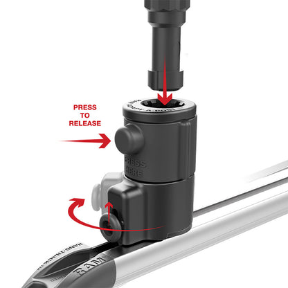 RAM Mount RAM Tube Jr. Holder w/Universal Adapt-A-Post Track Base - 6" Post [RAP-390-AAPUTU]