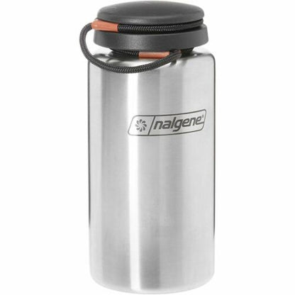 Nalgene Stainless Steel Standard Wide Mouth 38oz Bottle w/Black Cap - BPA Free