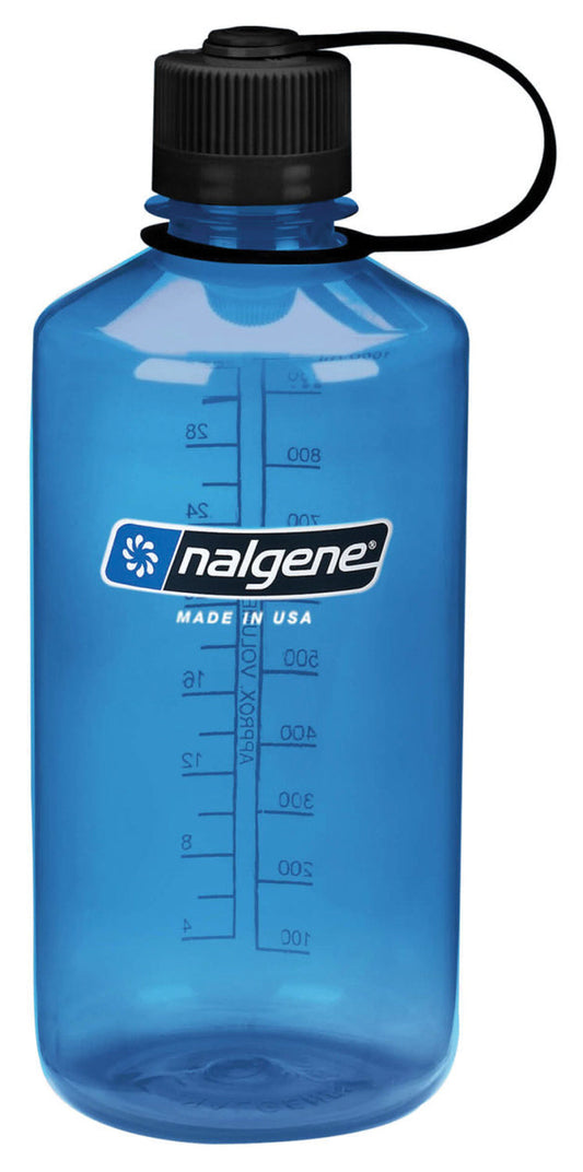 Nalgene Narrow Mouth Sustain 32 oz Bottle Slate Blue w/Black Cap