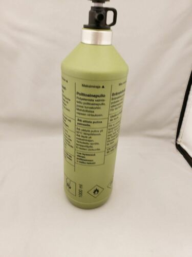 Trangia 1.0 L Green HDPE Fuel Bottle w/Safety Valve for Filling Alcohol Stoves