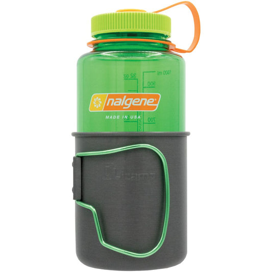 Olicamp Space Saver Mug Lime Green & Nalgene 32oz Wide Mouth Melon Ball Water Bottle Combo