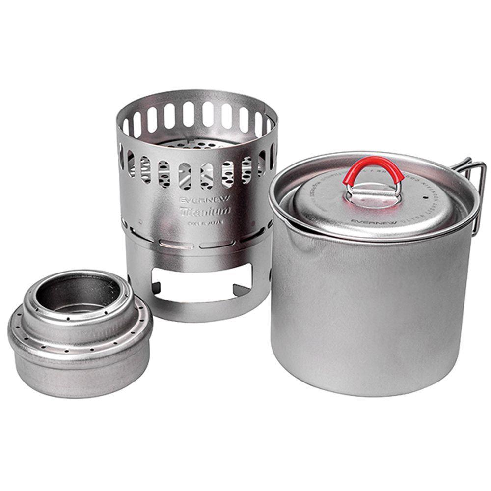 Evernew Titanium Ti Mug Pot 500 / Alcohol Stove / DX Stand Set / System ECA538