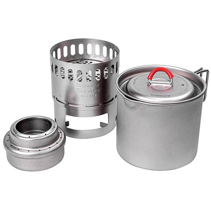 Evernew Titanium Ti Mug Pot 500 / Alcohol Stove / DX Stand Set / System ECA538