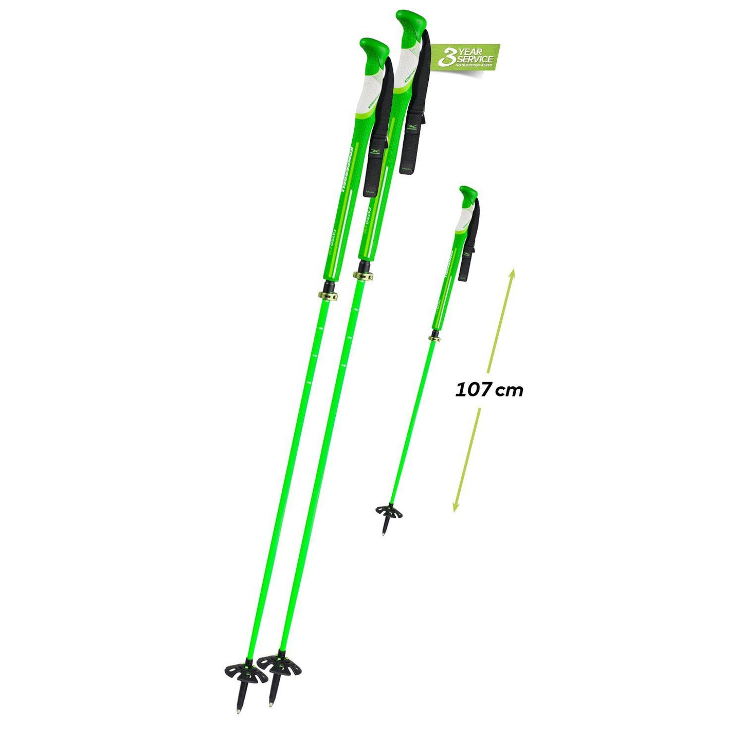 Komperdell Fatso Carbon Team Vario P-Lock Trekking Poles 1-Pair w/Straps/Baskets