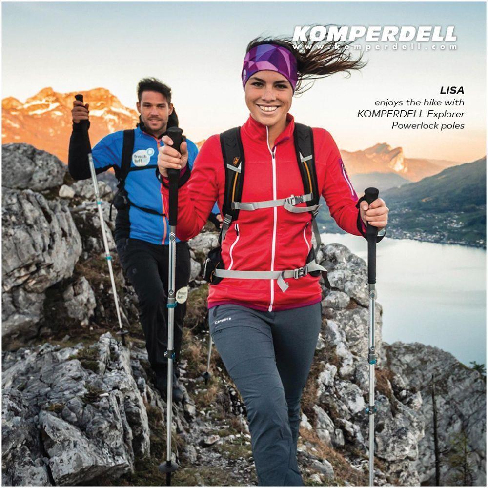 Komperdell Explorer Contour Power-Lock Trekking Poles 1-Pair w/Straps & Baskets