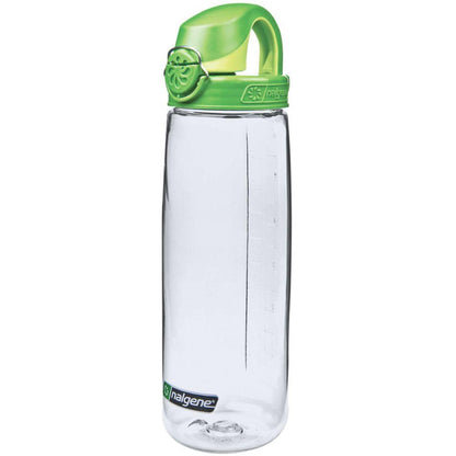 Nalgene Sustain OTF On-The-Fly 24 oz Bottle Clear w/Sprout Green Cap