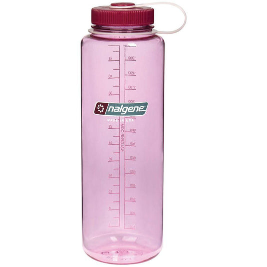 Nalgene Wide Mouth Sustain 48 oz Silo Bottle  Cosmo Pink w/Red Cap