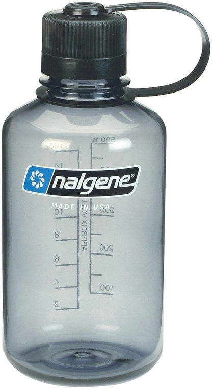 Nalgene Narrow Mouth Sustain 16 oz Bottle Gray w/Black Cap