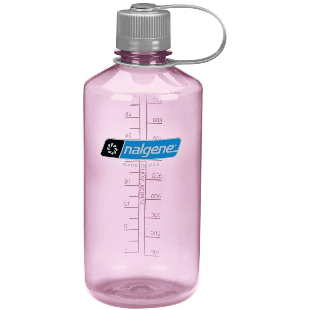 Nalgene Narrow Mouth Sustain 32 oz Bottle Cosmo Pink w/Silver Cap