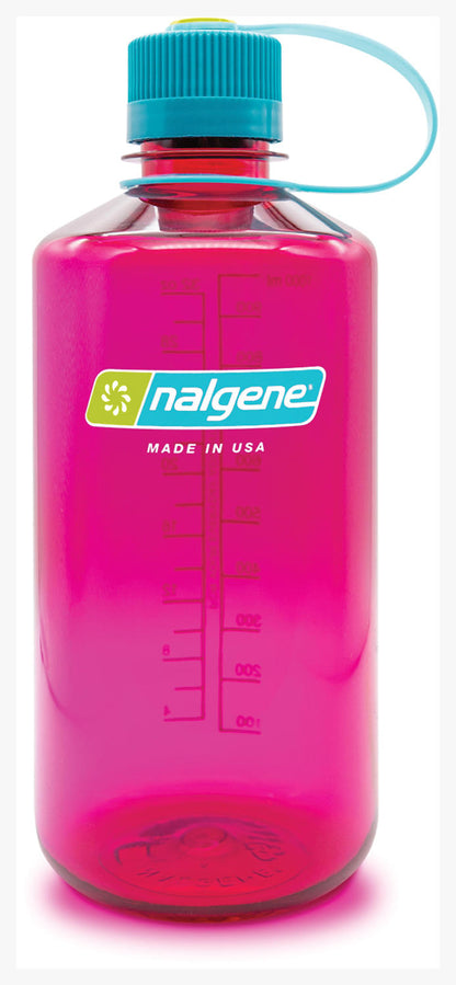 Nalgene Narrow Mouth Sustain 32 oz Bottle Eggplant Purple w/Teal Green Cap