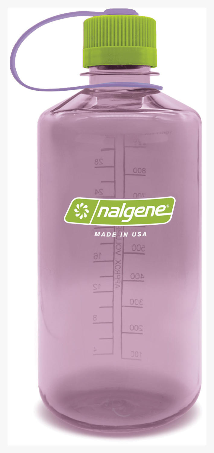 Nalgene Narrow Mouth Sustain 32 oz Bottle Dove Gray w/Green Cap