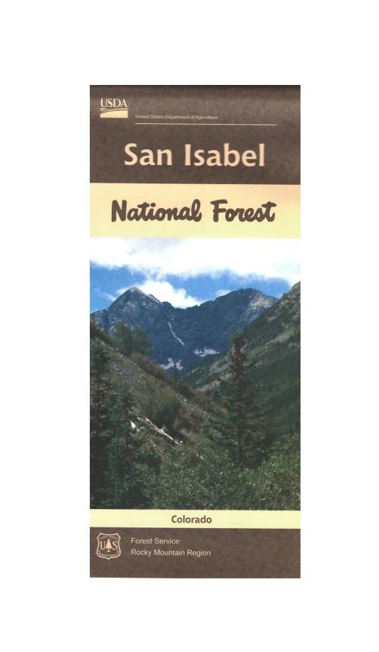 Colorado - San Isabel National Forest USDA Forest Service Map 111658