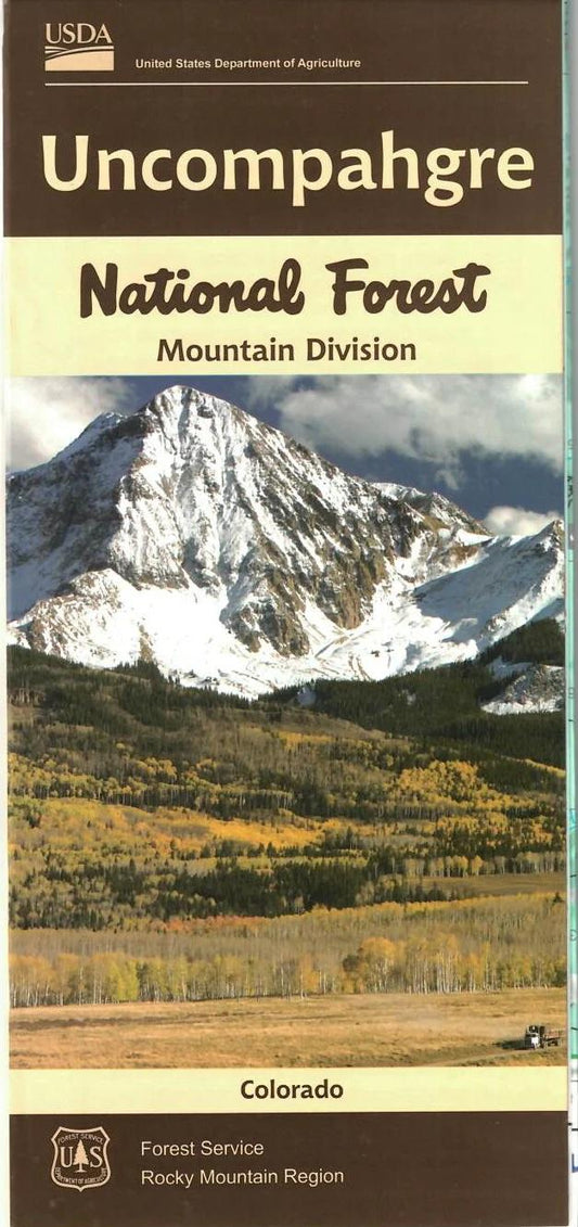 Colorado - Uncompahgre National Forest Mountain Division USDA Forest Service Map 208374