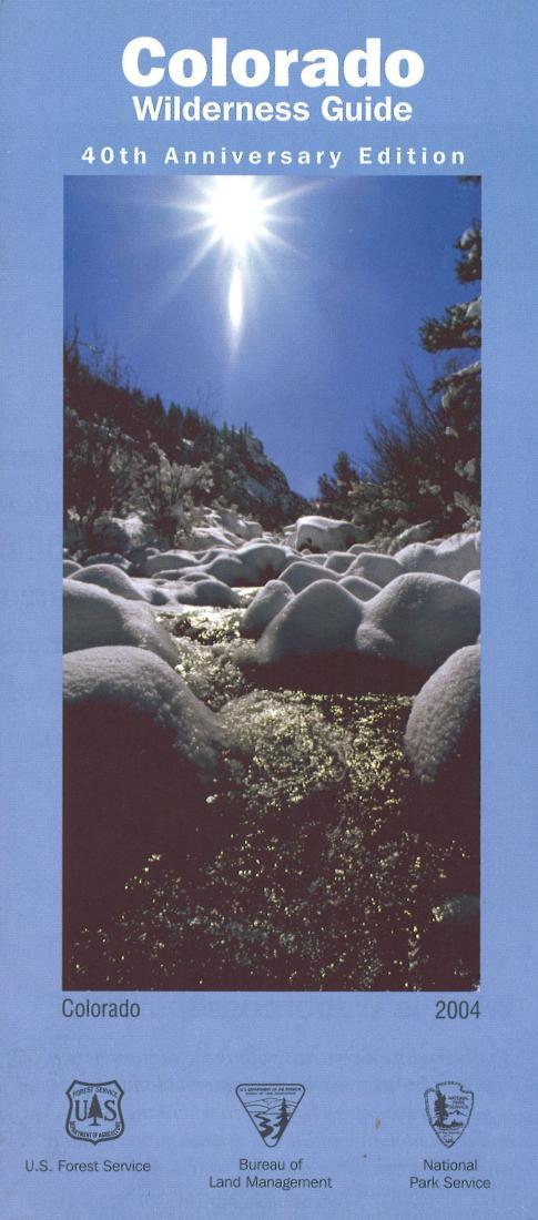 Colorado - Colorado Wilderness Guide 40th Anniversary Edition USDA Forest Service Map 111535
