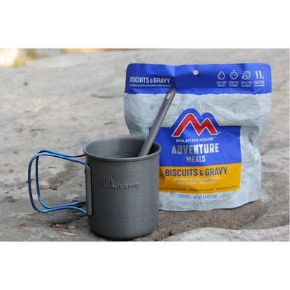 Olicamp Space Saver Mug Black & Nalgene 32oz Wide Mouth Gray/Blue Water Bottle Combo