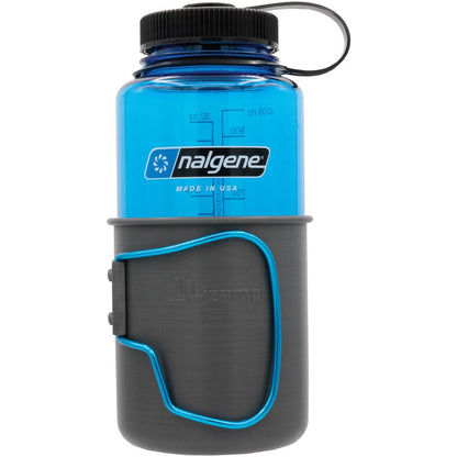 Olicamp Space Saver Mug Blue & Nalgene 32oz Wide Mouth Slate Blue Water Bottle Combo