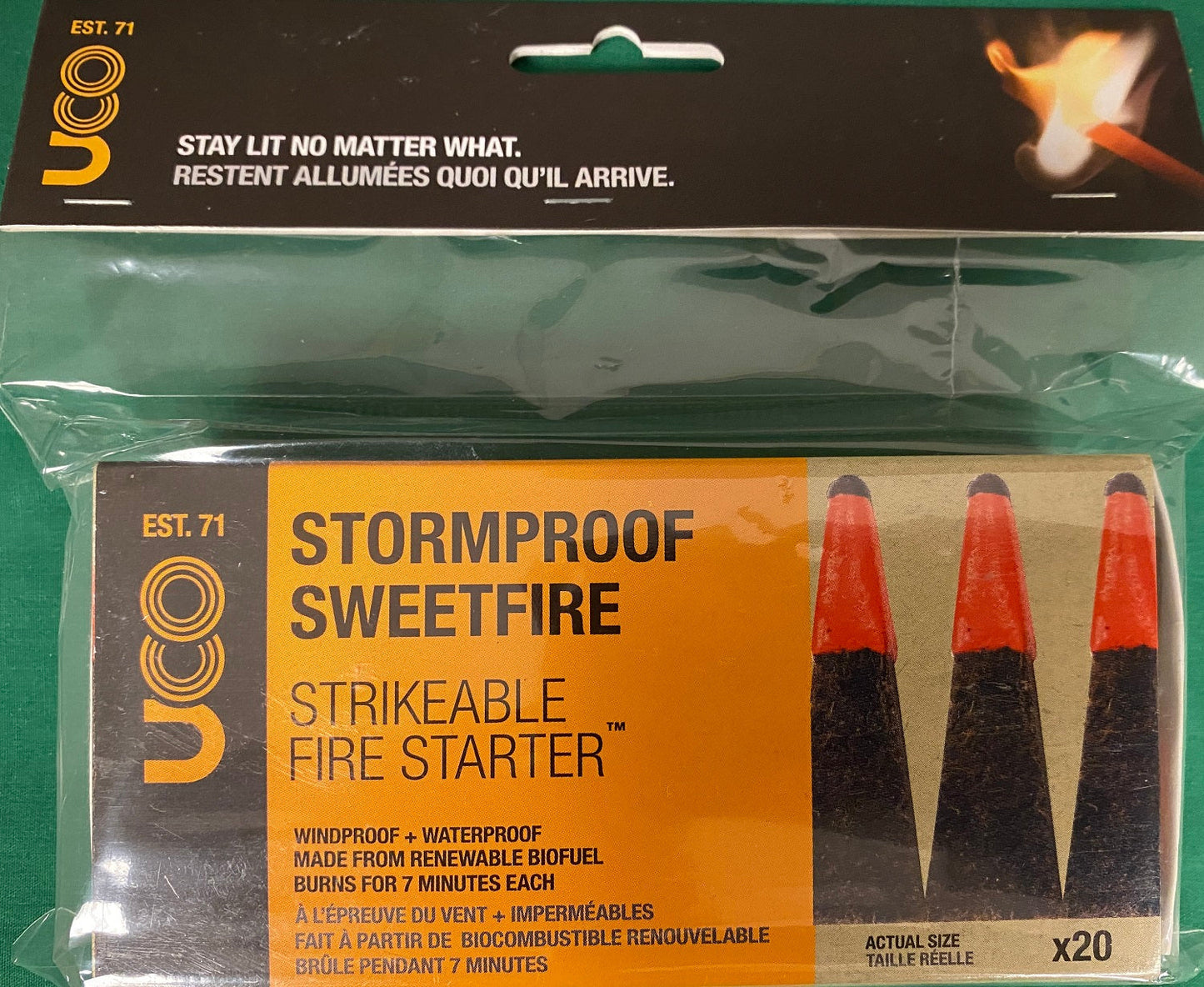 New UCO Stormproof Sweetfire Firestarter 20-Pack MT-SM-SFP