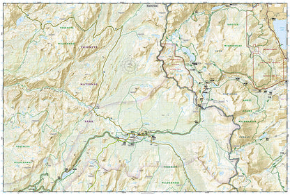 National Geographic Trails Illustrated CA Yosemite NP NE Tuolumne Hoover Map TI00000308