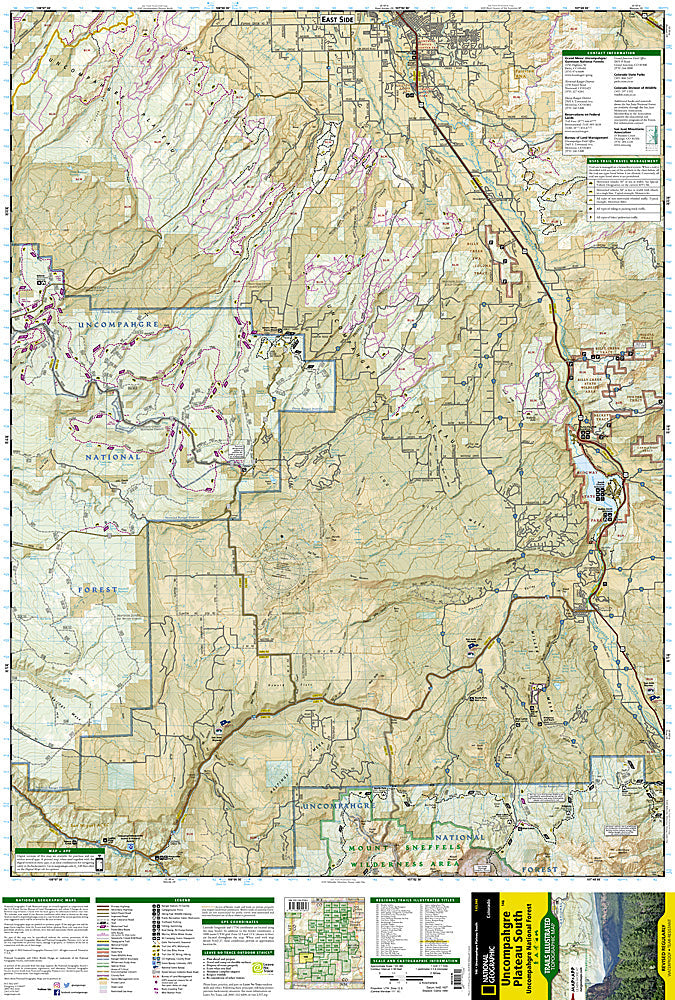 National Geographic Trails Illustrated Colo Uncompahgre Plateau South Map TI00000146